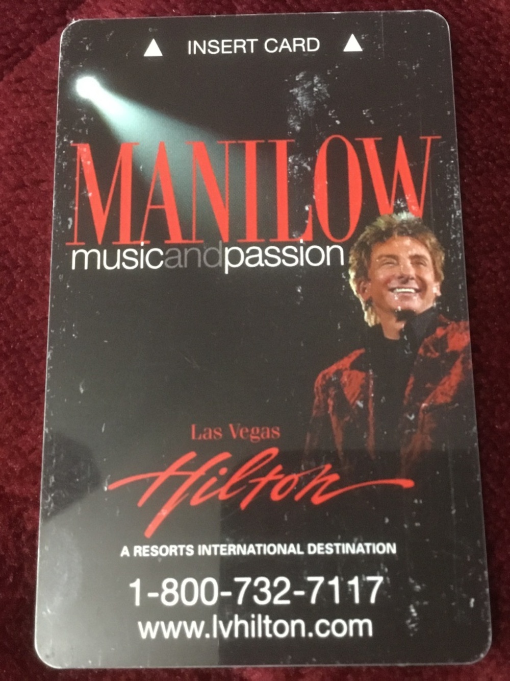 Barry Manilow  Music and Passion (Las Vegas Hilton Keycard) 2005 NICE!